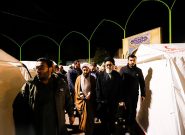 حضور امام جمعه تبریز در مناطق زلزله زده
