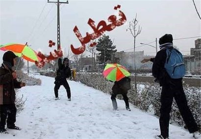 برف مدارس آذربایجان‌شرقی در نوبت بعد از ظهر را تعطیل کرد