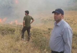 آتش‌سوزی مراتع روستای سیوان مرند مهار شد