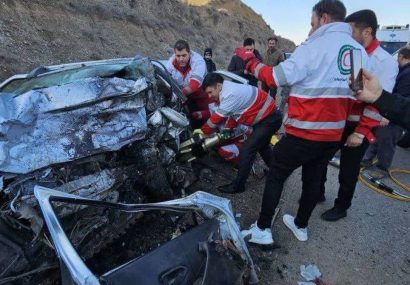 تصادف کوئیک و پژو ۴۰۵ در آذربایجان شرقی با سه کشته و سه مصدوم