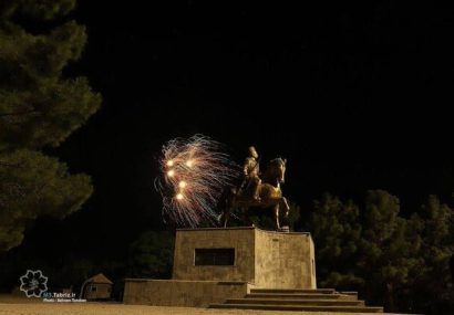 آسمان تبریز نور باران می‌شود
