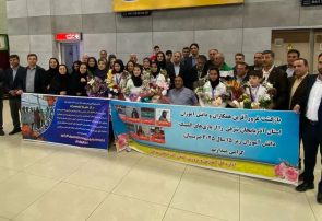 استقبال از مدال‌آوران المپیک دانش‌آموزی صربستان در تبریز