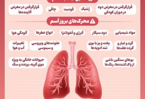 اینفوگرافیک/ علائم و محرک‌های بروز «آسم» چیست؟