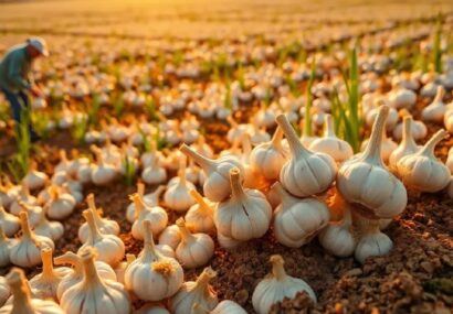 برداشت ۱۵۵۰۰ تن سیر از ۳۱۰ هکتار  از مزارع استان آذربایجان شرقی